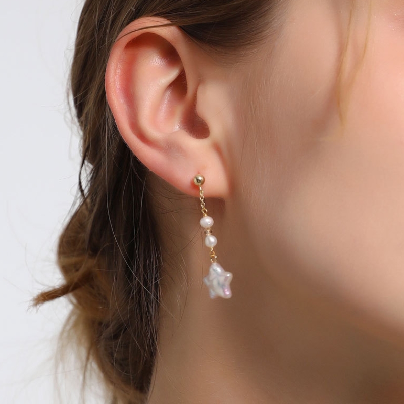 Star-shaped pearls displayed in elegant necklace showing authentic natural pearl formation and luster